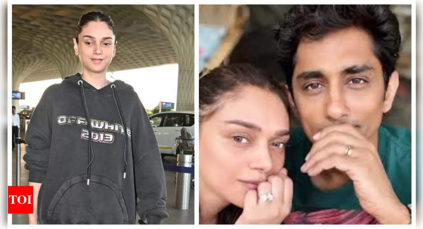 Aditi Rao Hydari says 'Nahi hui hai’ after paparazzi congratulate her on her marriage with Siddharth at airport - WATCH video |