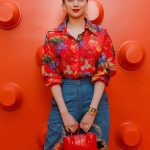 Aditi Rao’s red floral top with flared denims