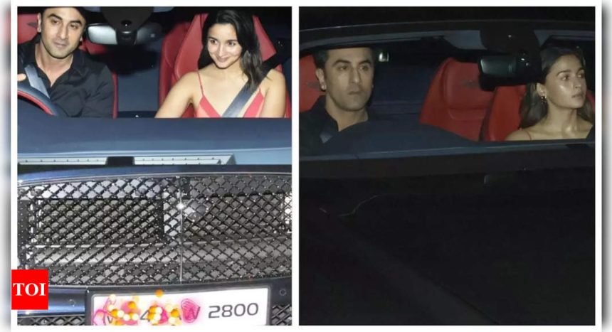 Alia Bhatt and Ranbir Kapoor make a stylish appearance as they get snapped in the city; his brand new luxury car grabs eyeballs - See photos |