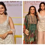 Alia Bhatt stuns in a silver salwar suit as she poses with Neetu Kapoor and Soni Razdan at Heeramandi premiere - See photos |