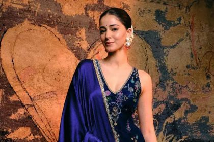 Ananya Panday exudes royal vibes in a velvet blue kurta set