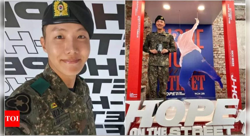 BTS' J-hope rocks military look in Instagram snaps from 'Hope on the Street' Pop-Up store visit | K-pop Movie News