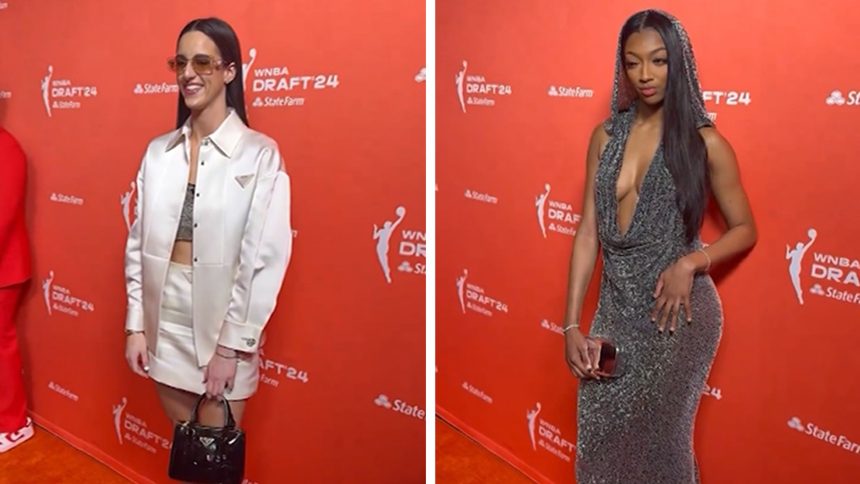 Caitlin Clark, Angel Reese, WNBA Draft Prospects Stun On Orange Carpet