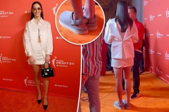 Caitlin Clark swaps Prada heels for Uggs at WNBA draft red carpet