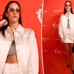 Caitlin Clark wears Prada outfit at 2024 WNBA draft