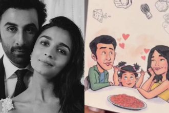 Custom-made menu from Ranbir Kapoor and Alia Bhatt's second wedding anniversary featuring baby Raha goes viral - See inside photos | Hindi Movie News