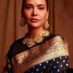 Esha Gupta stuns in her grandma's blue saree