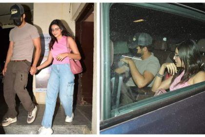 Ishaan Khatter walks hand-in-hand with his girlfriend Chandni Bainz as they step out for a movie date - See photos |