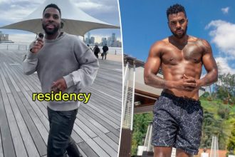 Jason Derulo runs a mile in NYC wearing leather pants and Dior sneakers