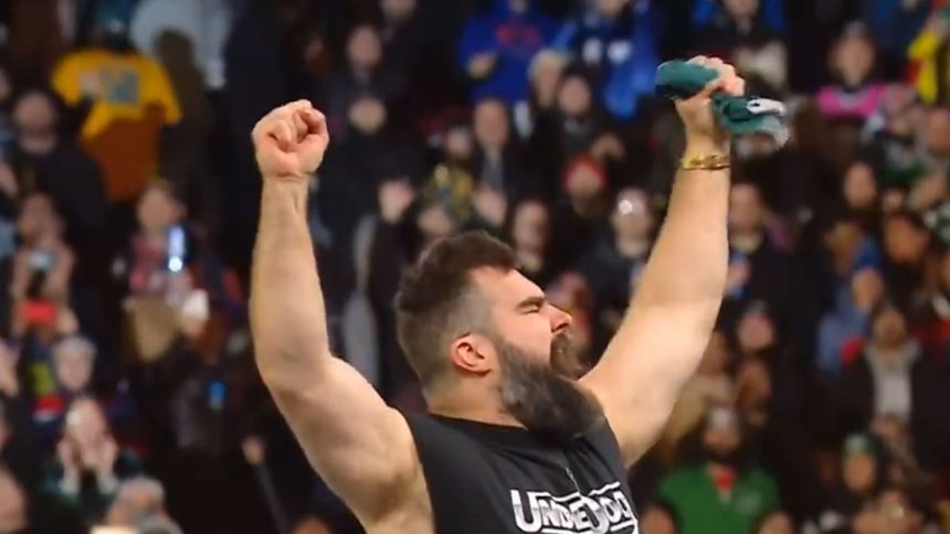 Jason Kelce Makes Surprise Appearance At WrestleMania 40