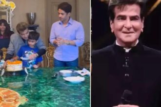 Jeetendra's heartwarming 82nd birthday celebration with Ekta Kapoor, Tusshar Kapoor, and the grandkids - Watch | Hindi Movie News