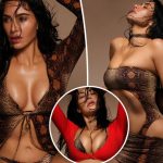 Kim Kardashian is wet and wild in new snake-print Skims swimsuits