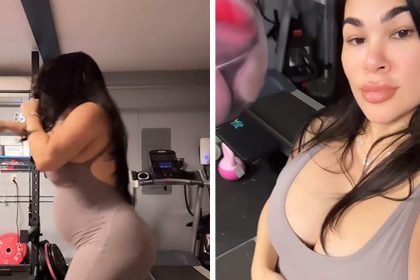 MMA's Rachael Ostovich Hits Punching Bag, Pregnancy Can't Stop Me!