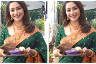 Madhuri Dixit Nene stuns in traditional Maharashtrian attire as she wishes fans on 'Gudi Padwa'-Watch | Hindi Movie News