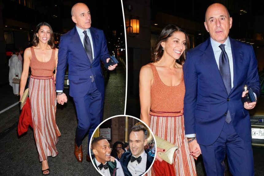 Matt Lauer, GF Shamin Abas hold hands at Don Lemon wedding