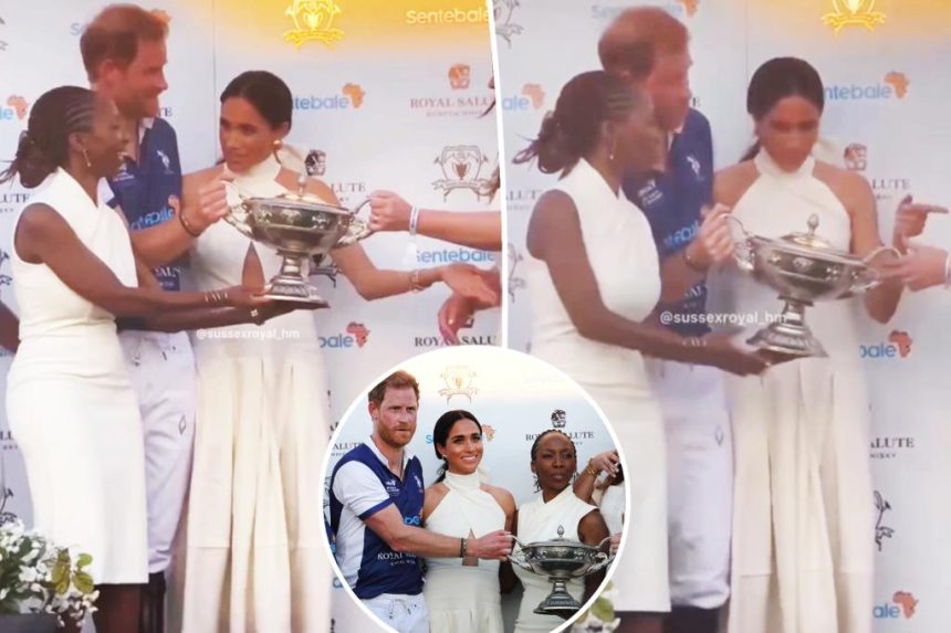 Meghan Markle awkwardly suggests woman not pose next to husband Prince Harry at polo event