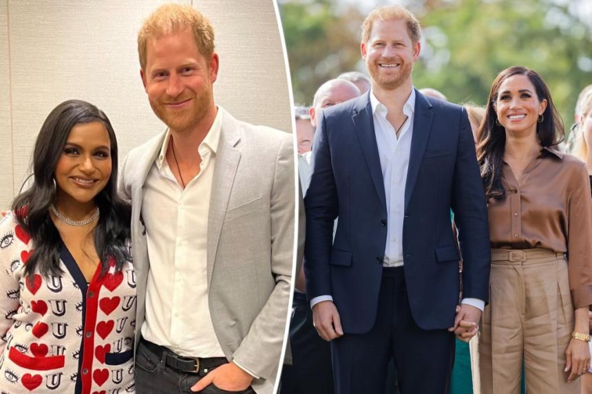 Mindy Kaling roasts Prince Harry as her 'friend's husband'