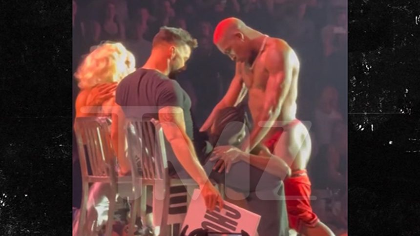 New Angle of Ricky Martin at Madonna Show Proves He 100% Had Erection