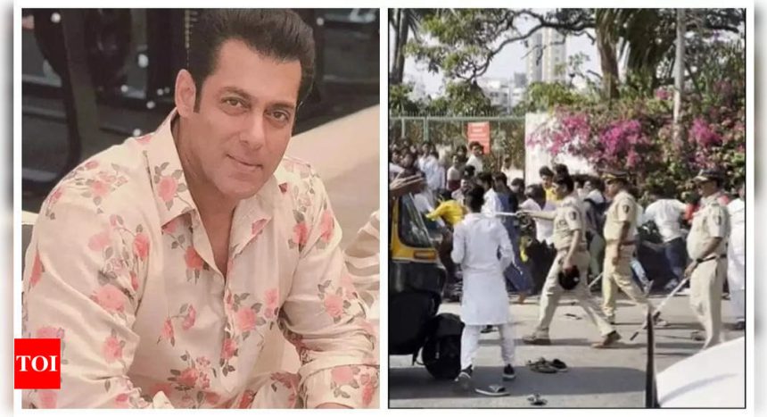 Police lathicharge Salman Khan's fans gathered outside his Galaxy apartment for causing chaos and disrupting traffic - See photos |