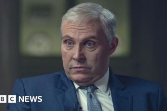 Prince Andrew's infamous BBC interview... as dramatised by Netflix