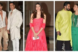 Rakul Preet Singh and Jackky Bhagnani look stunning in ethnic outfits while Akshay Kumar and Tiger Shroff twin in white at Ali Abbas Zafar's iftar party - See photos |