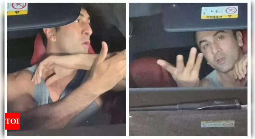 Ranbir Kapoor ANNOYED after paparazzi and fans run in front of his car for pics; asks 'Kya kar rahe ho?' |