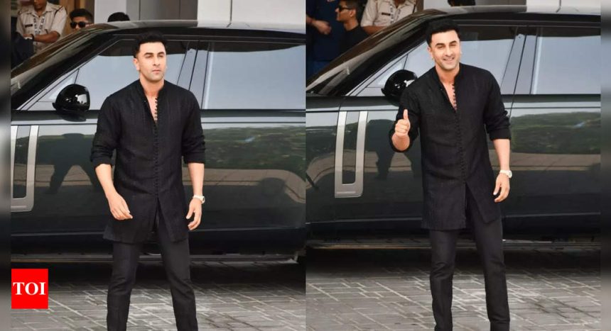 Ranbir Kapoor seen in a new look at the airport amidst leaked photos from ‘Ramayana’ going viral, netizens call him ‘too handsome’ - WATCH video | Hindi Movie News