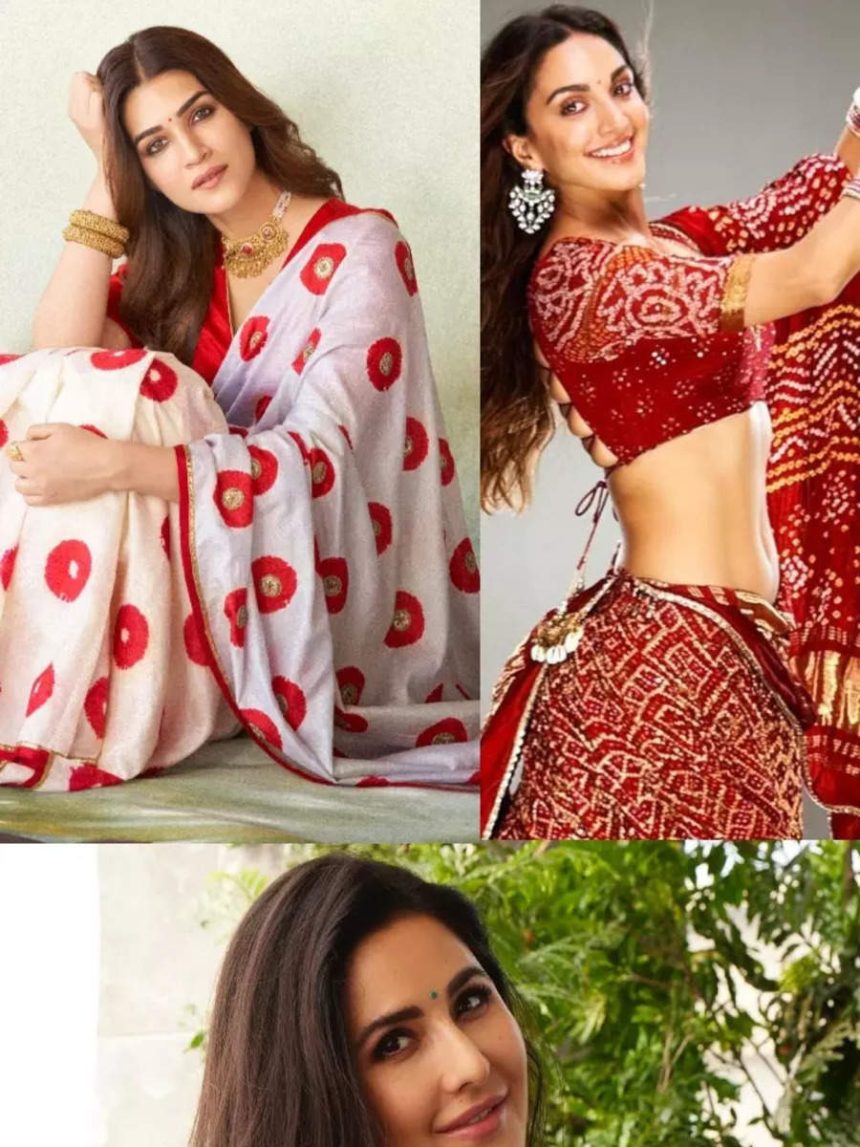 Red ethnic wear inspiration from actresses