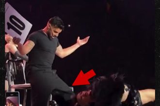 Ricky Martin Appears To Get Massive Erection Onstage At Madonna's Show