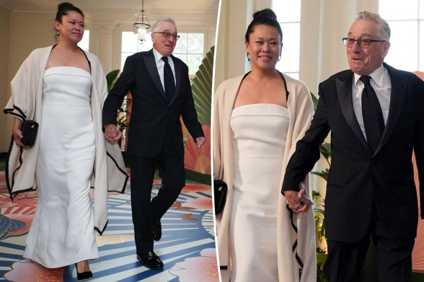 Robert De Niro, 80, and girlfriend Tiffany Chen, 45, pack on the PDA at White House state dinner