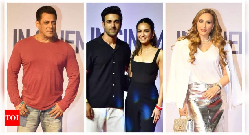 Salman Khan, Iulia Vantur, Pulkit Samrat-Kriti Kharbanda and others make stylish appearances at 'Ruslaan' screening - See photos |