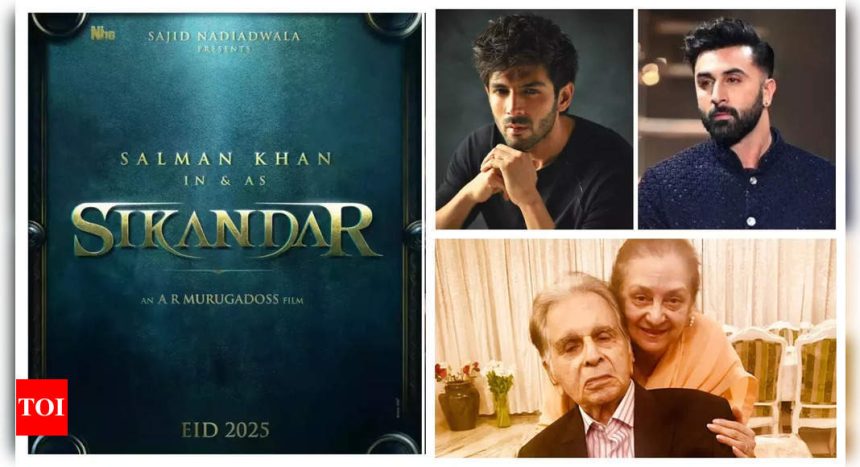 Salman Khan announces 'Sikandar' with AR Murugadoss, Kartik Aaryan takes a jibe at Ranbir Kapoor, Saira Banu recalls Eid memories with Dilip Kumar: TOP 5 entertainment news of the day |