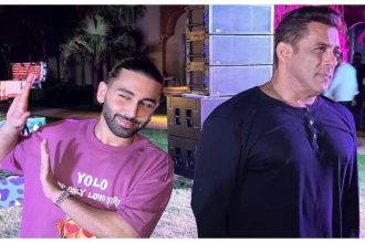 Salman Khan dashingly ignores Orry's signature pose at Anant Ambani's birthday bash in Jamnagar - See photo |