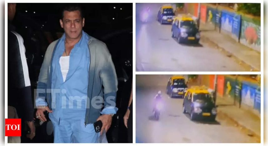 Salman Khan firing Leaked CCTV Video: Gunshots outside Salman Khan's home: Leaked CCTV footage captures shooters fleeing on motorcycle |