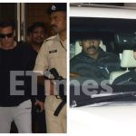 Salman Khan surrounded by armed security guards on return from Dubai; actor boldly sits in front seat of car - WATCH |