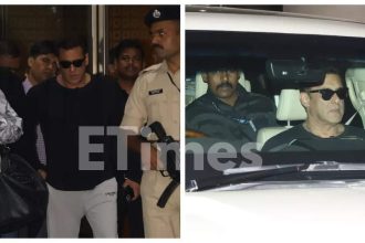 Salman Khan surrounded by armed security guards on return from Dubai; actor boldly sits in front seat of car - WATCH |