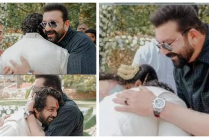 Sanjay Dutt's sweet moments from traditional naming ceremony of Dhruva Sarja's son go viral - See inside photos |