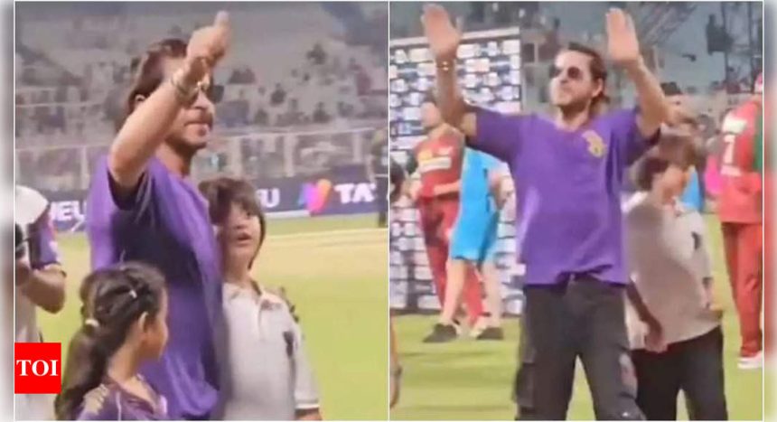 Shah Rukh Khan takes a victory lap with AbRam for KKR's win, shares heartfelt moments with Shreyas Iyer and LSG skipper KL Rahul | Hindi Movie News