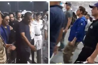 Shah Rukh Khan's security heightened amidst Salman Khan firing incident; actor arrives in Mumbai after cricket showdown in Kolkata - WATCH |