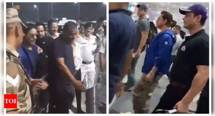 Shah Rukh Khan's security heightened amidst Salman Khan firing incident; actor arrives in Mumbai after cricket showdown in Kolkata - WATCH |