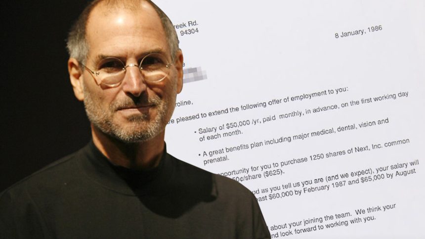 Steve Jobs' Signed Offer Of Employment From 1986 On Sale For $95K