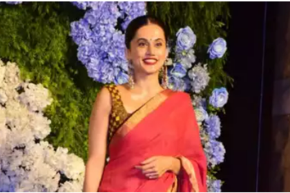 Taapsee Pannu has THIS hilarious reaction for paps when they ask her about husband Mathias Boe at Anand Pandit’s daughter’s wedding bash | Hindi Movie News