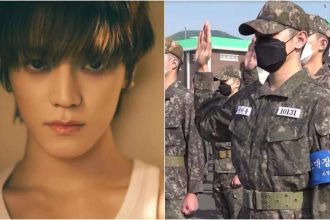 Taeyong: NCT's Taeyong spotted wearing platoon leader armband at ROK Navy's new recruit welcome ceremony |