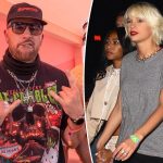 Taylor Swift and Travis Kelce dance together during Bleachers performance at Coachella 2024