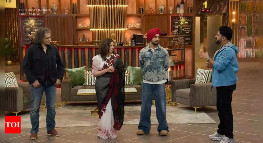 The Great Indian Kapil Show: Kapil Sharma teases Parineeti Chopra over her marriage to Raghav Chadha, Diljit Dosanjh, Imtiaz Ali join the fun | Hindi Movie News