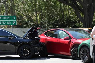 Three-Way, All-Tesla Crash Goes Down in L.A., Hollywood Producer Involved