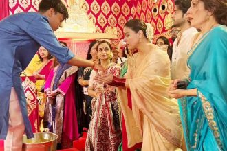 Throwback to the time when Kajol's son Yug served bhog on Ram Navami | Hindi Movie News