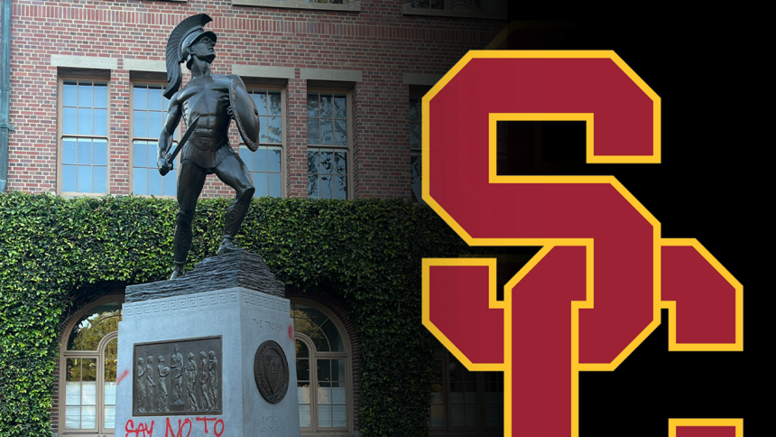 Tommy Trojan USC Statue Vandalized by Pro-Palestinian Demonstrators