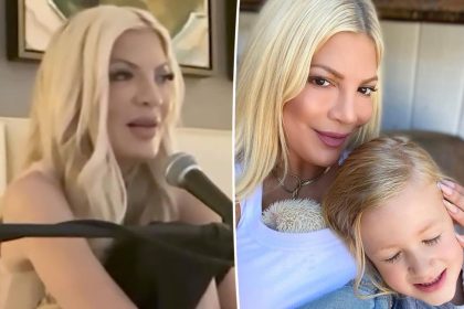 Tori Spelling admits she can't poop or pee alone — so 7-year-old son watches