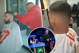 Travis Kelce shows off new haircut ahead of 'Are You Smarter Than a Celebrity?' filming